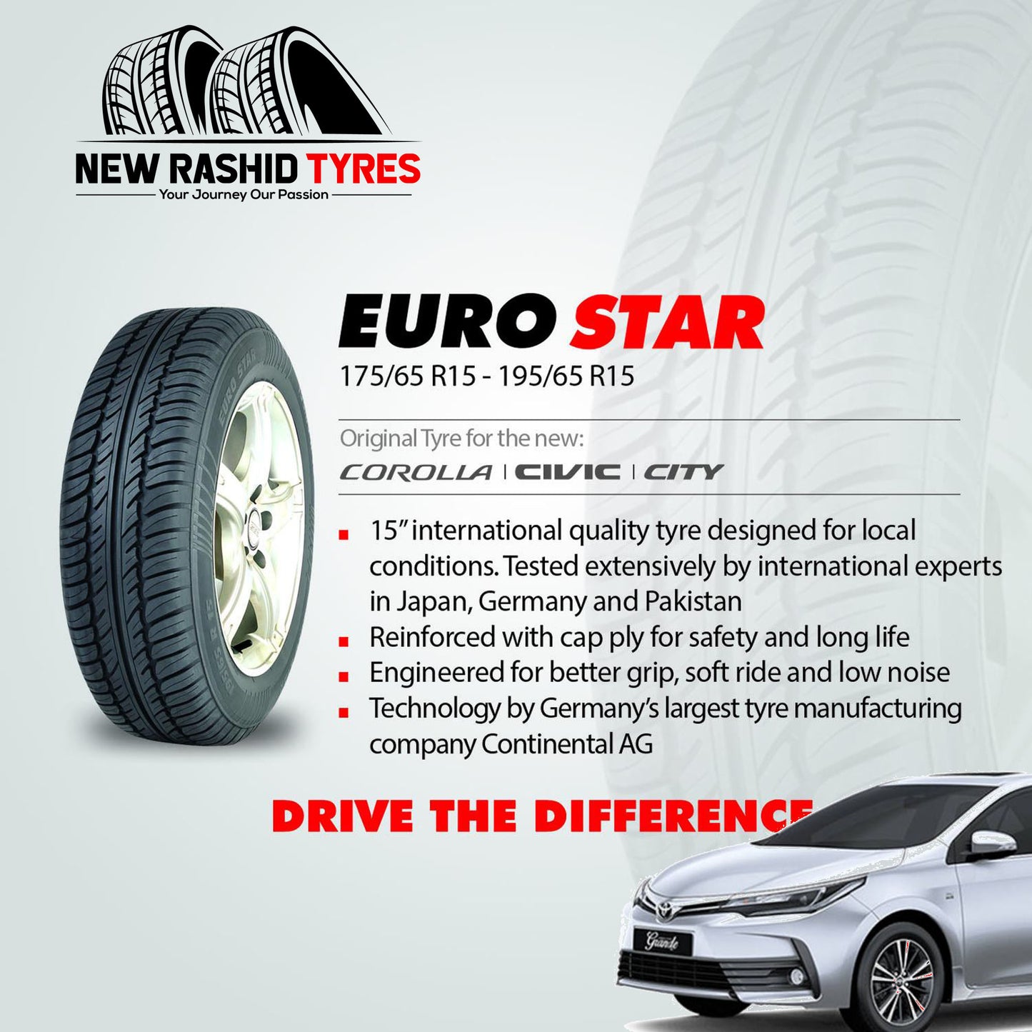 GTR GENERAL TYRES | MADE IN PAKISTAN | ALL SIZES