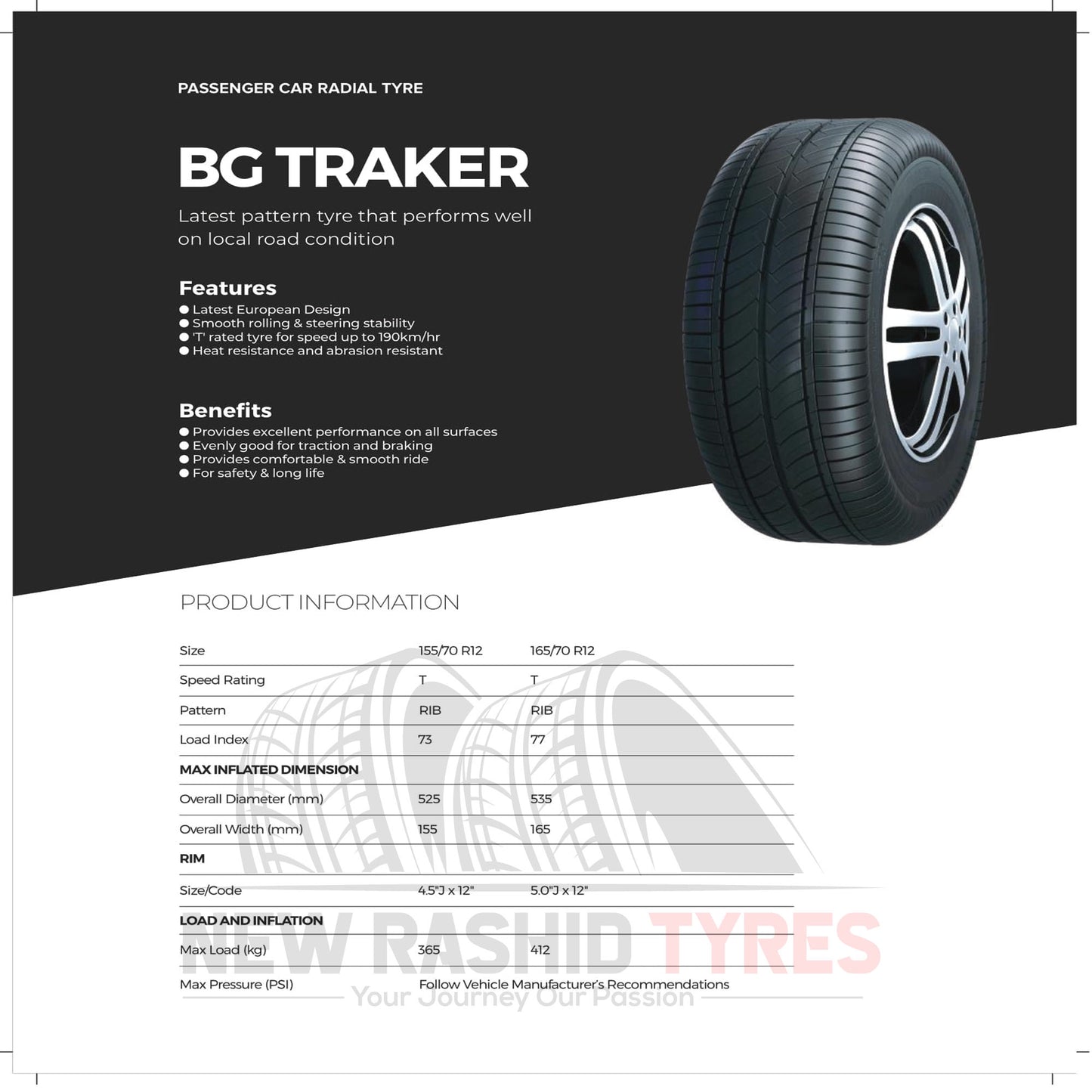 GTR GENERAL TYRES | MADE IN PAKISTAN | ALL SIZES